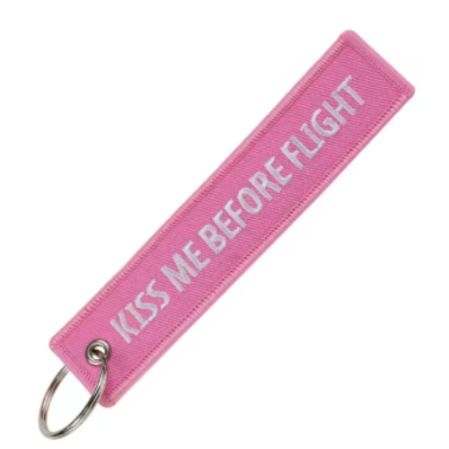KISS ME BEFORE FLIGHT - KEYCHAIN