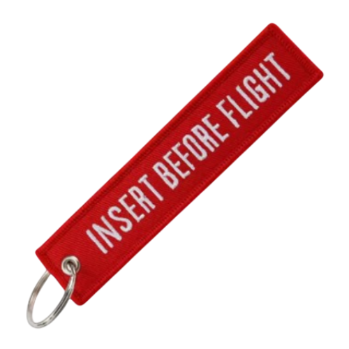 INSERT BEFORE FLIGHT (RED) - KEYCHAIN