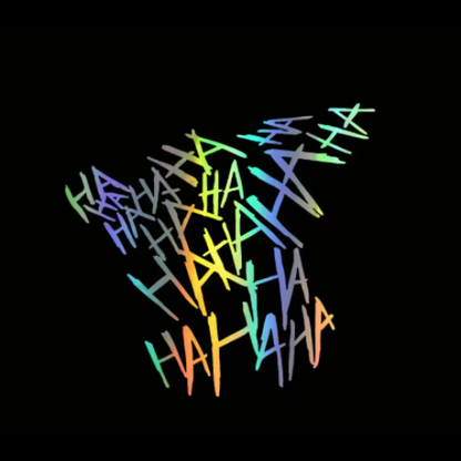 MOTORCYCLE STICKER - HAHAHA (2 PACK)
