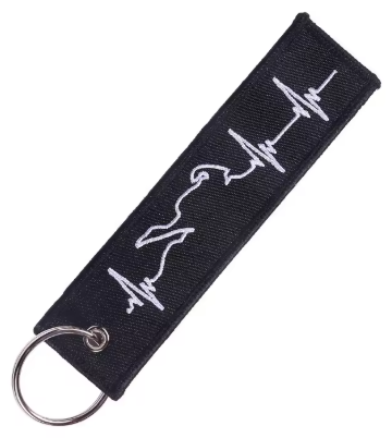 HEARTBEAT WHITE - KEYCHAIN