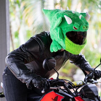 MOTORCYCLE HELMET COVER - GREEN DRAGON
